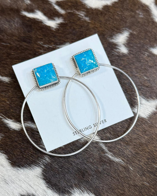 Elouise Kee Square Stud Hoop