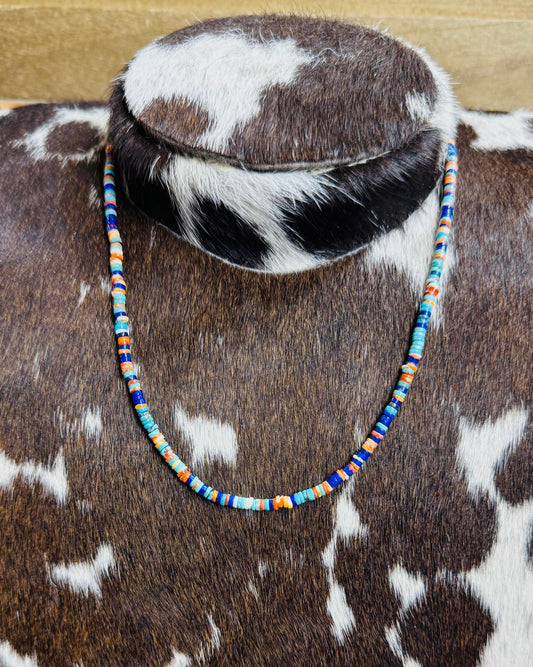 Multi Color Blue Heishi Stacker