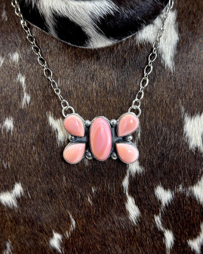 Pink Conch Butterfly Necklace *Native