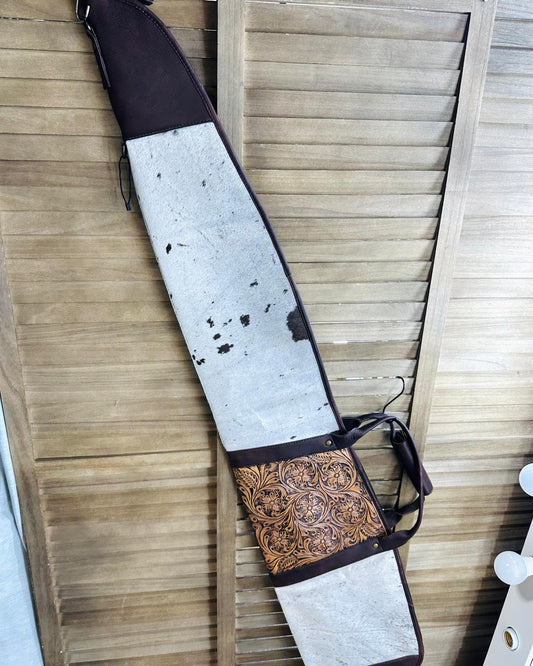 Cowhide Tooled Riffle Case