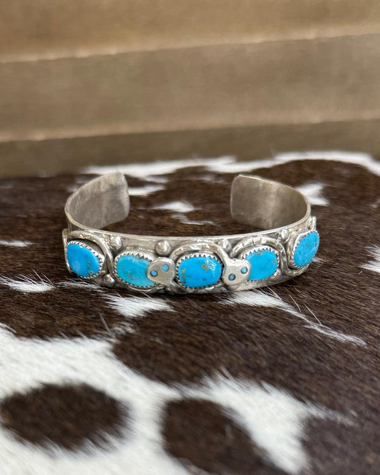 Effie C. Turquoise 5 Stone Cuff