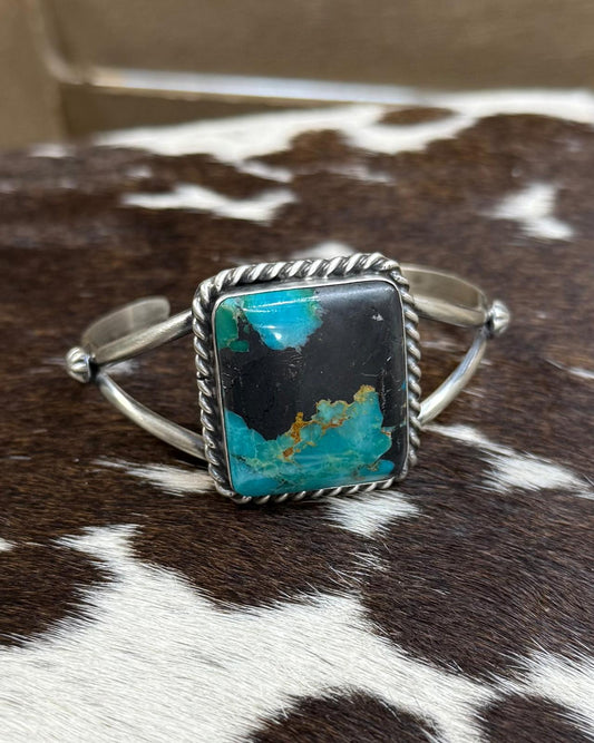 Black buffalo Turquoise Cuff *Native