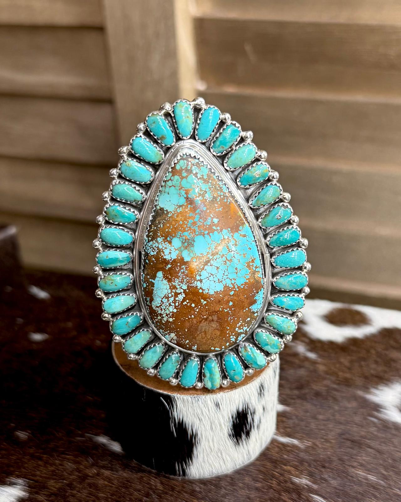 Statement Teardrop Cluster Ring