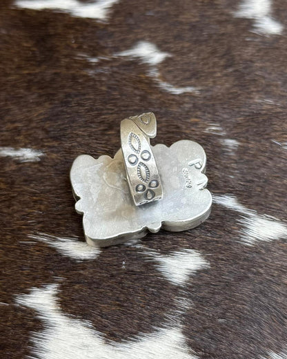 Pebbled Rectangle Golden Hills Ring *Native