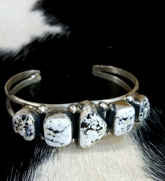 Augustine Largo White Buffalo Stone Cuff