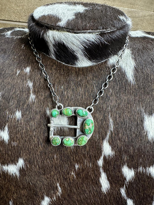 Sonoran Gold Buckle Pebbled Necklace *Native