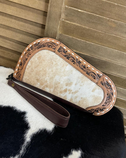 Large Cowhide Tooled Pistol Case