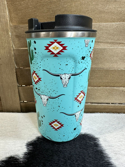 Longhorn Western Trail Brew Stainless Steel Mug