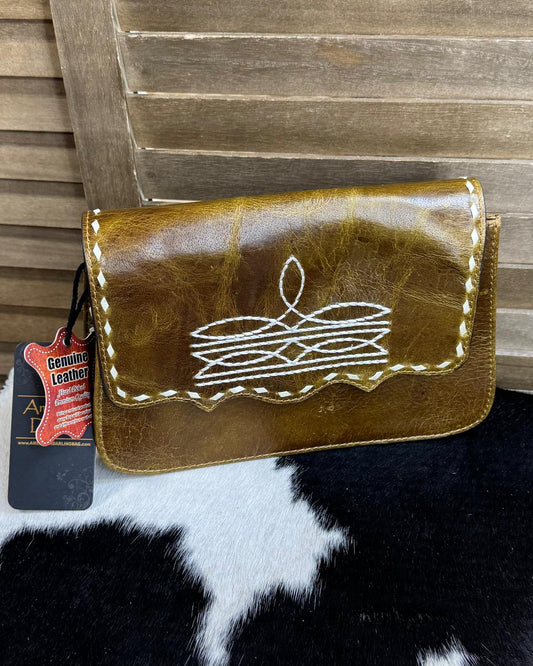 Boot Stitch Leather Crossbody