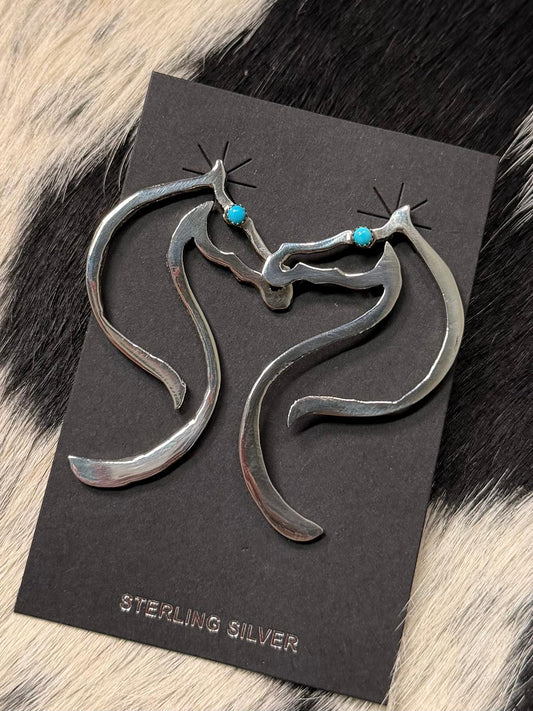 Sterling Horse Earrings