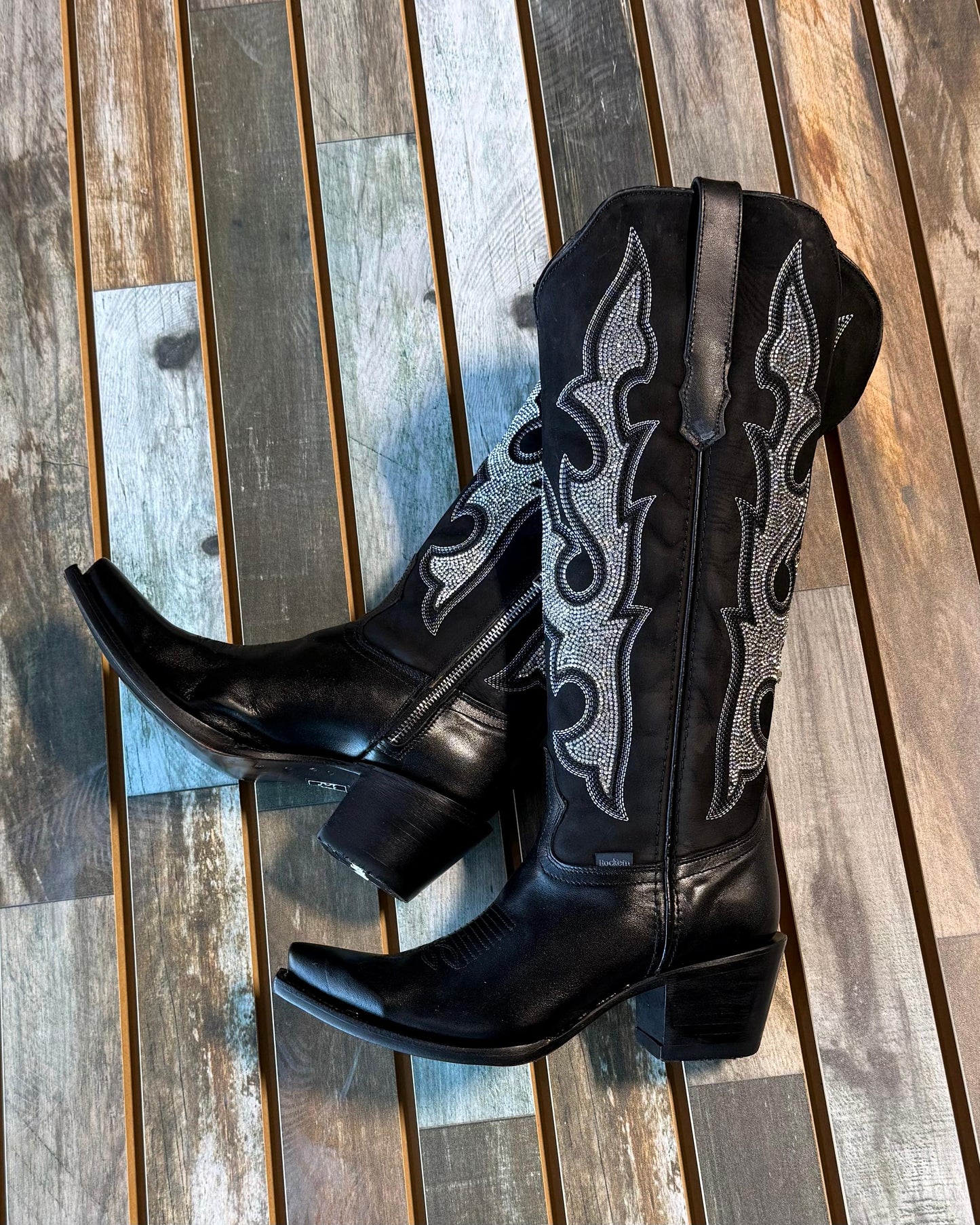 Makayla Rhinestone Snip Toe Boot *Size Down