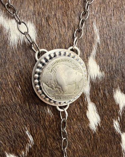 20" Gilbert Nez Coin Lariat Chain *Native