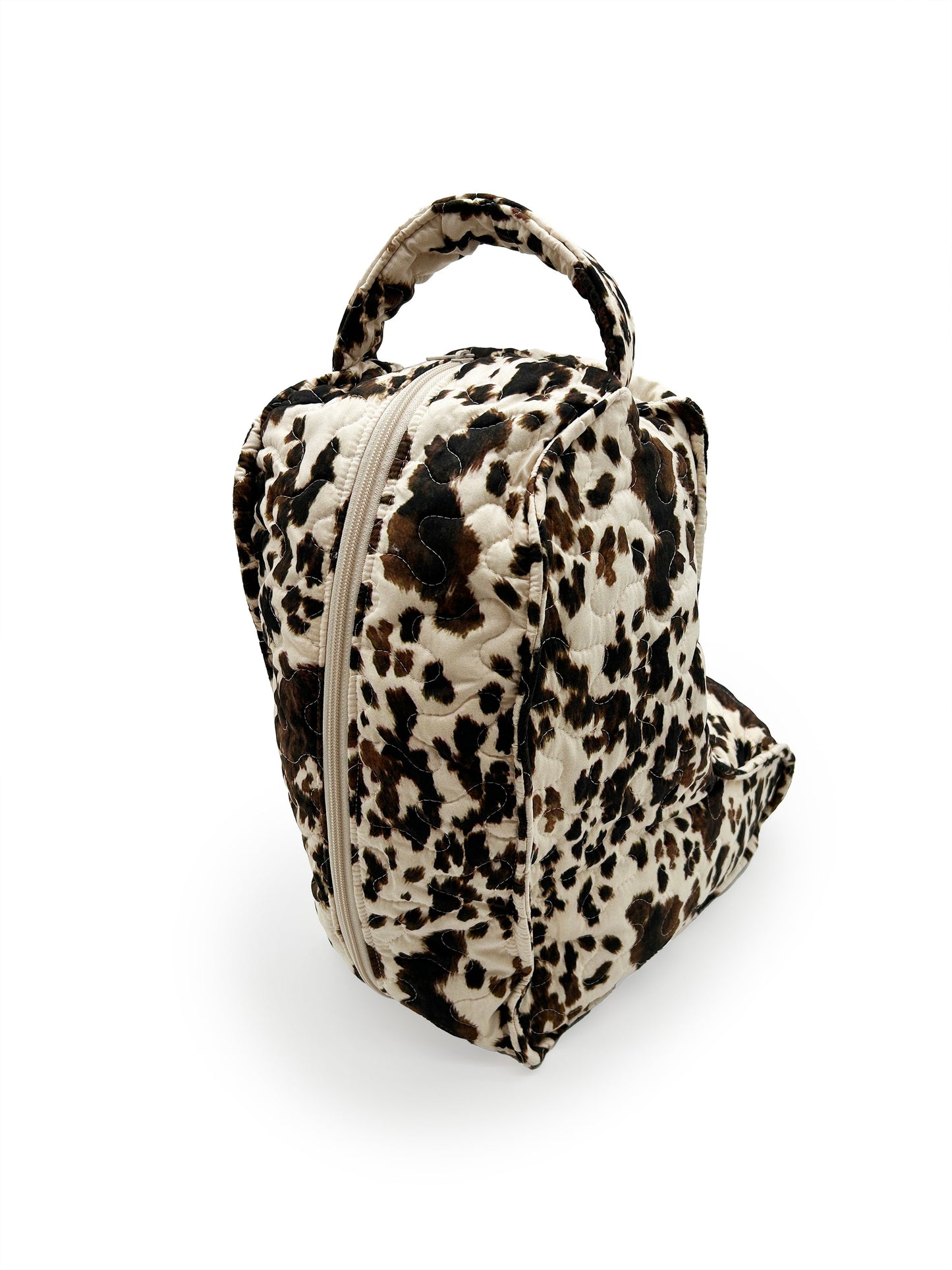 Bella Hide Brown Quilted Boot Bag