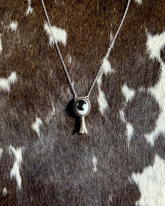 White Buffalo Flower Blossom Necklace *Non Native