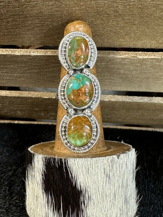 Kingman 3 Stone Ring *Sz9