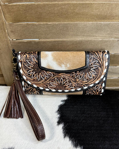 Sunflower Cowhide Wrislet
