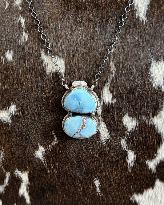 Antionette Martinez Golden Hills Double Stone Chain Necklace