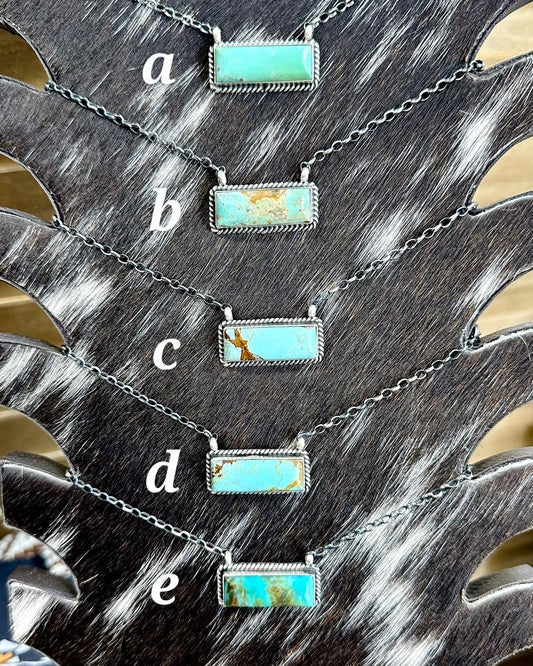 Dixon Kingman Turquoise Bar Necklace *Native