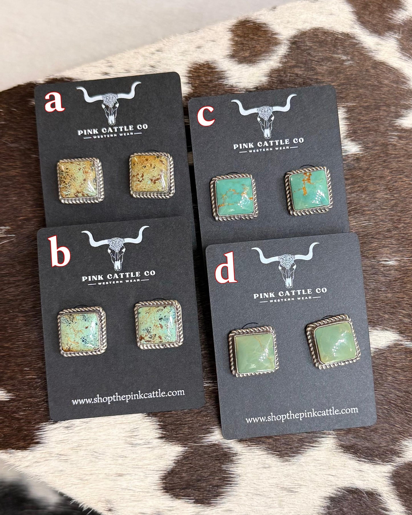 Kingman Green Squared Studs *Native