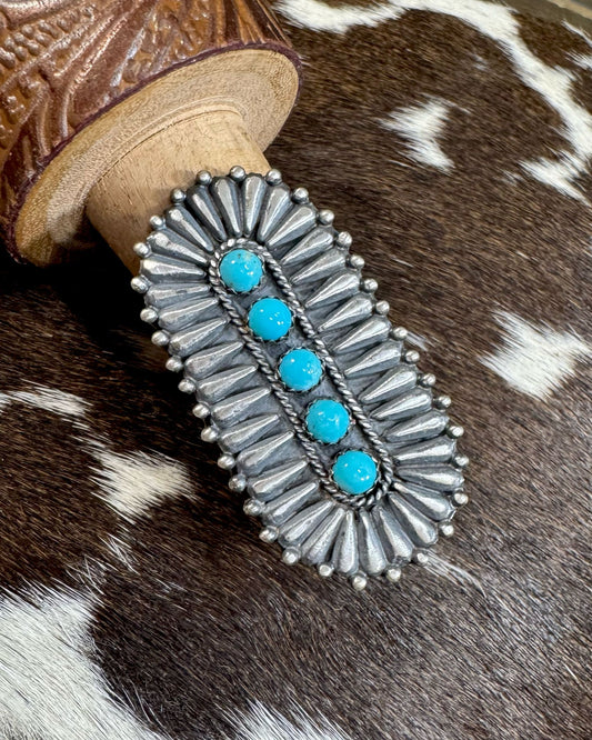 Charles Johnson Sterling Silver Concho Ring *Native