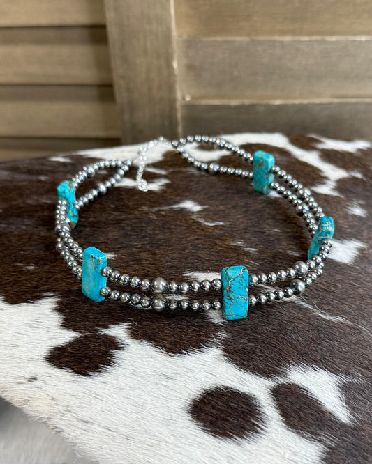 Multi Rectangle Kingman Choker *Stone Will slightly Vary