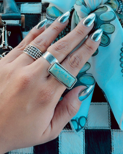 Johnny Dixon Adjustable Rectangle Ring *Native