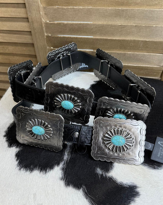 Multi Concho Black Belt