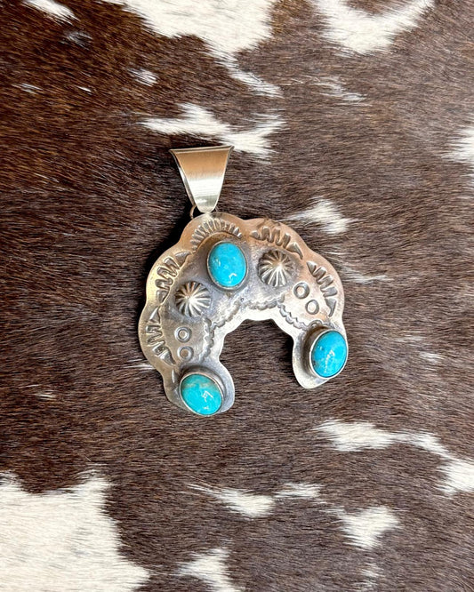 Naja Silver 3 Stone Pendant *Native