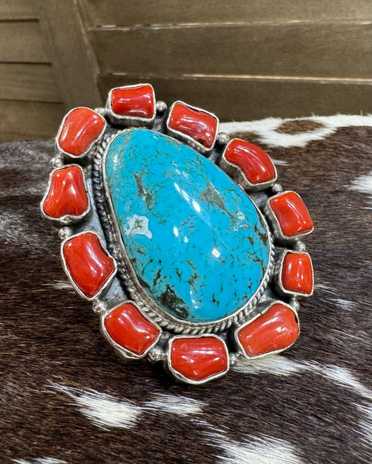 Perfectly Imperfect Coral & Kingman Ring *NON Native