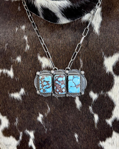 Golden Hills 3 Stone Square Necklace *Native