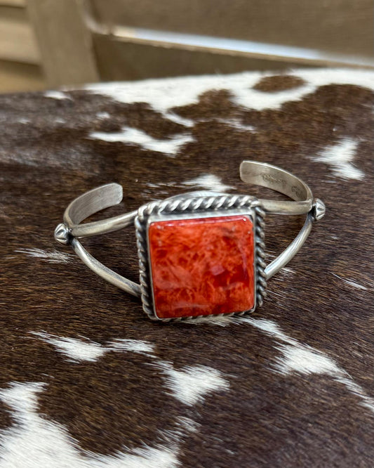 Red Spiny Square Cuff *Native