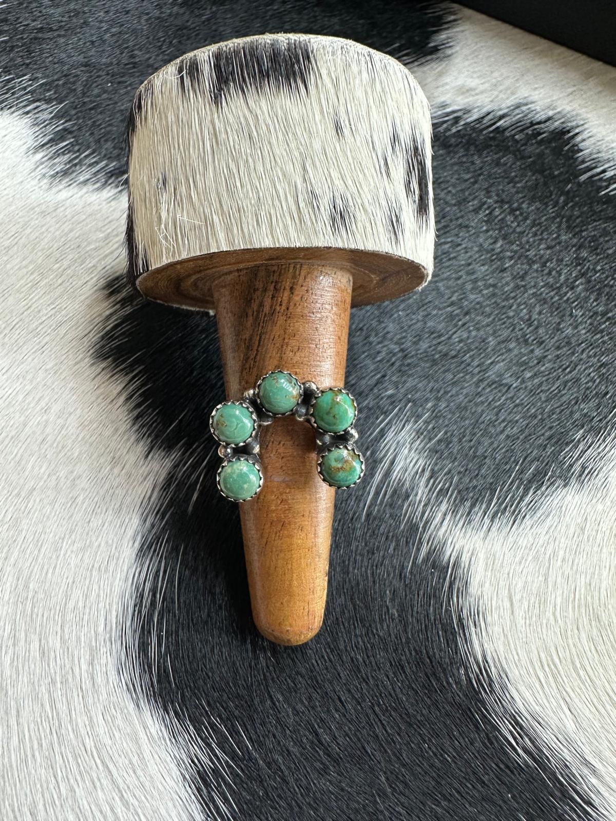 Green Turquoise Horseshoe Ring *NonNative