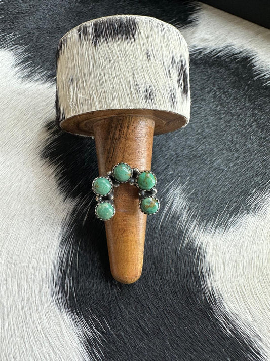 Green Turquoise Horseshoe Ring *NonNative