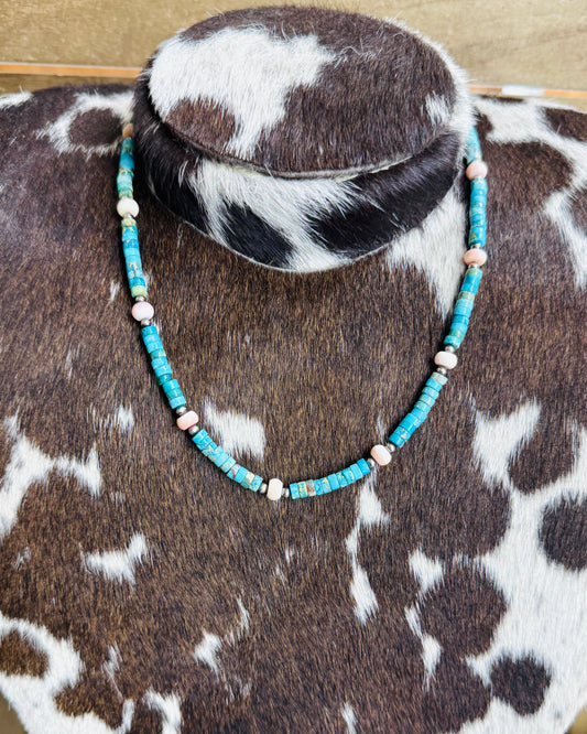 Turquoise & Pink Conch Stacker