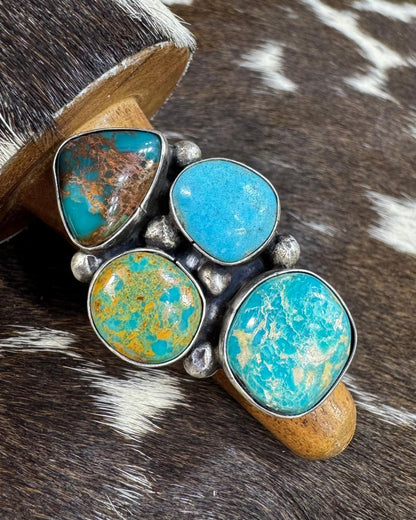 Pebbled 4 Stone Adjustable Ring *Native