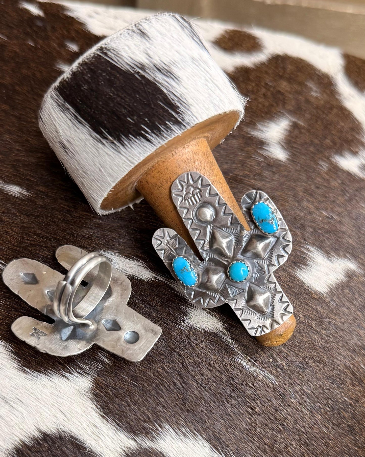 T. Yazzie Adjustable Cactus Ring *Native