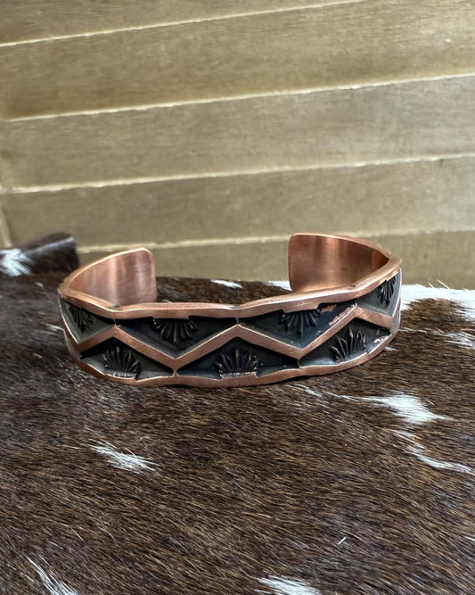 J. Tahe Copper Pattern Cuff *Native