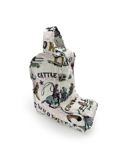 Pink Cattle Drive Jewels Quilted Boot Bag