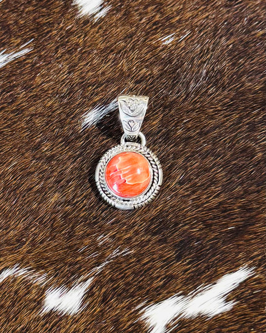 Orange Spiny Dainty Pendant *NonNative