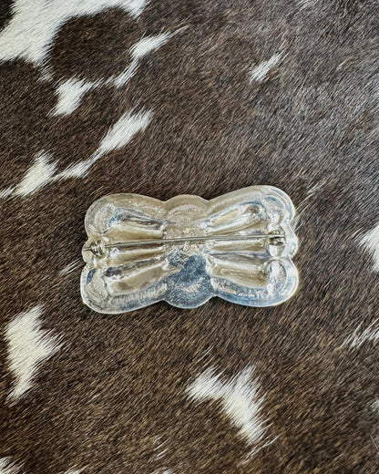 Sterling Bow & Turquoise Pin *Native