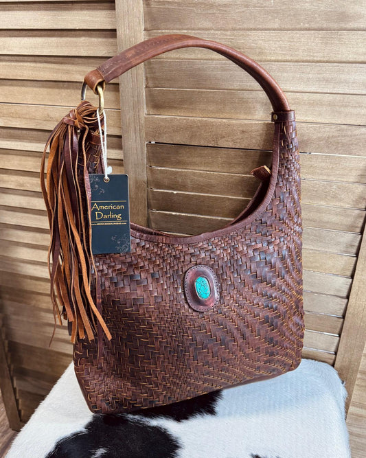 AD Woven Basket Shoulder Bag