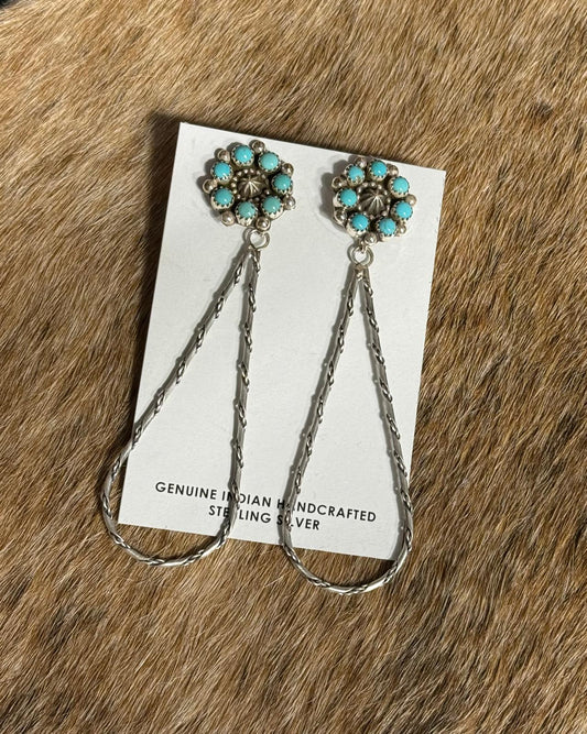 Cluster Stud Teardrop Dangles *Native