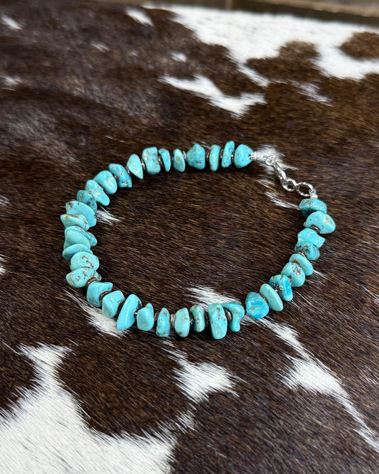 All Turquoise Nugget Bracelet