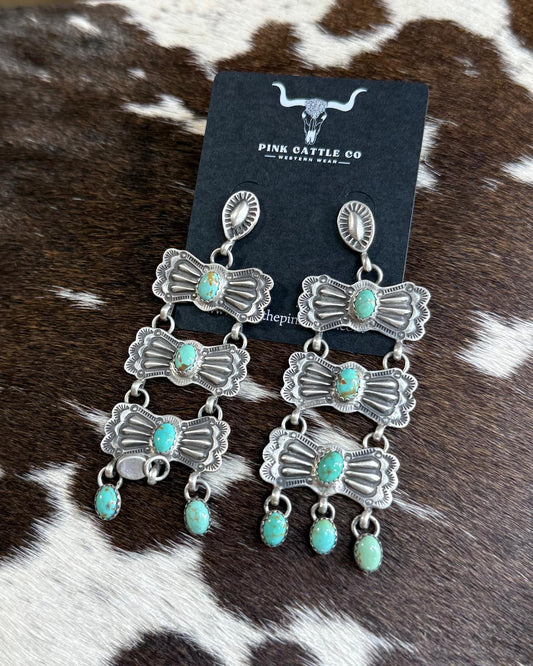 Sterling Dangle Bow Earrings *Native