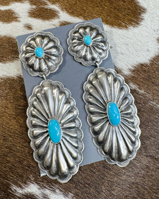 Rita Lee Double Concho Earrings