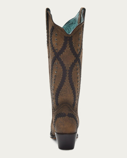 CORRAL brand Crystal Embroidery Stud Cowgirl Boots