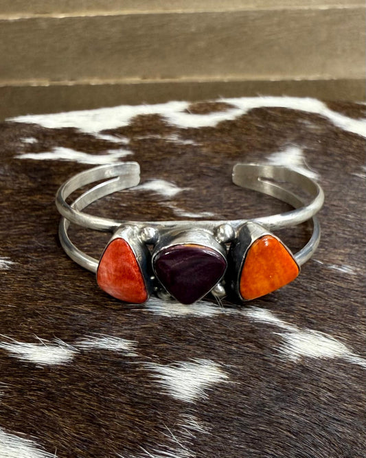 Augustine Largo Mixed Spiny 3 Stone Cuff *Native