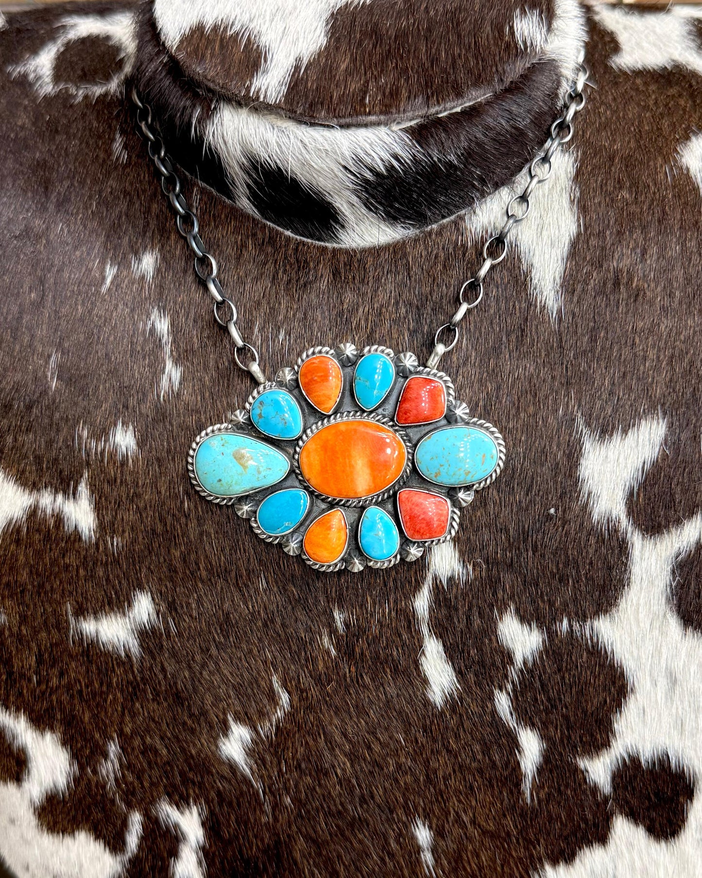 18” Elouise Kee Multi Stone Cluster Necklace