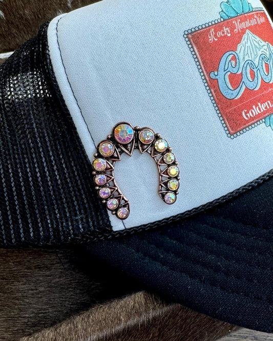Iridescent Copper Naja Hat Pin