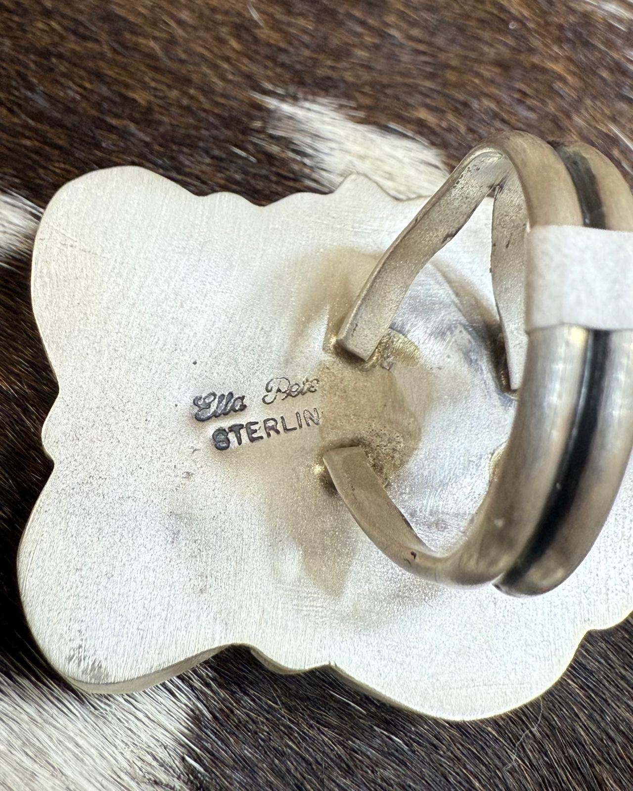 Ella Peter Pebbled Rectangular Ring *Native